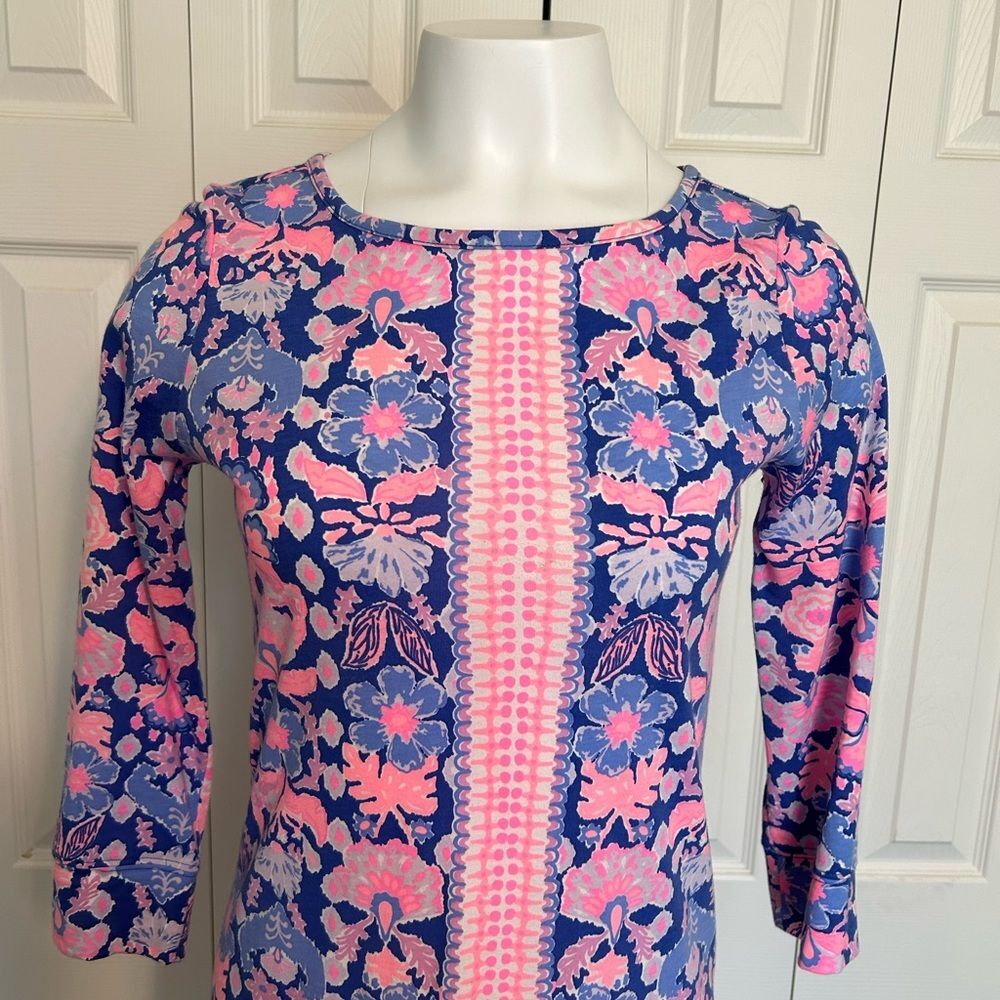 Lilly Pulitzer Marlowe Iris Blue Werk It Engineered Marlow Dress Size S - Picture 2 of 9